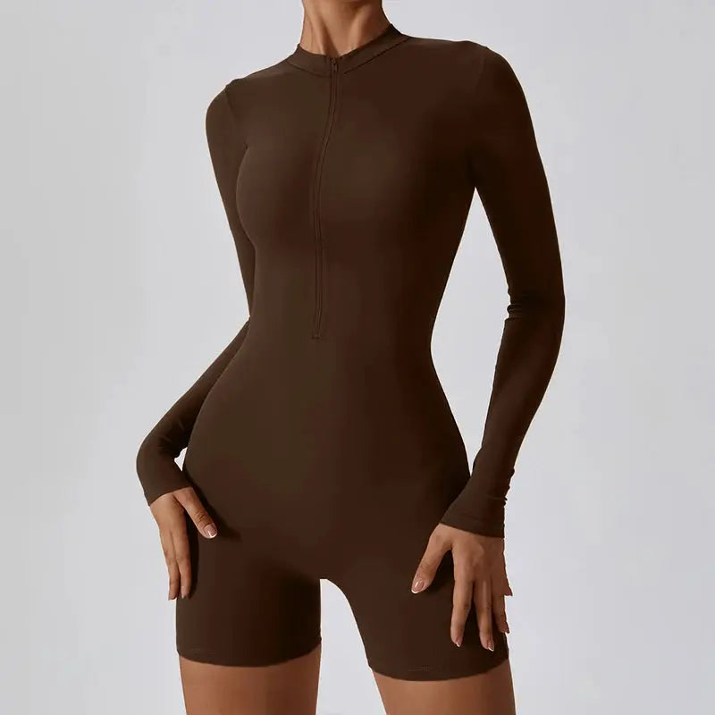 Mia – Summer Zipper Workout Jumpsuit for Women with High Elasticity & Comfort Fit, Sizes XS-L 10