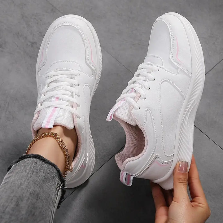 MunaWear  Women's Athletic Shoes  Mia – Women's White Slip On Sneakers for Casual Comfort and Active Lifestyle
