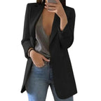 Leyna – Elegant Women's Long Blazer With Figure-Hugging Cut For Formal And Casual Occasions 0