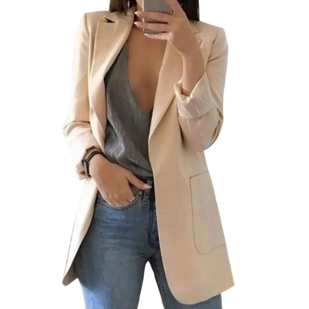 Leyna – Elegant Women's Long Blazer With Figure-Hugging Cut For Formal And Casual Occasions 1