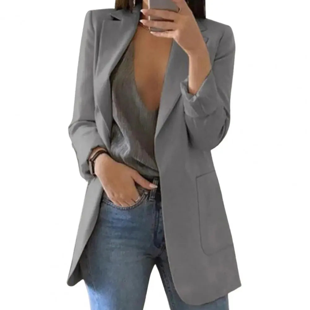 Leyna – Elegant Women's Long Blazer With Figure-Hugging Cut For Formal And Casual Occasions 6