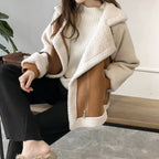 Floura – Cozy Women's Teddy Coat With Generous Collar For Winter Elegance