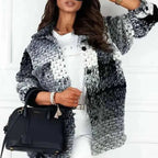 Liora – Stylish Long Button-Down Coat With Warm Knit For Winter Comfort 1