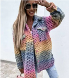 Liora – Stylish Long Button-Down Coat With Warm Knit For Winter Comfort 2