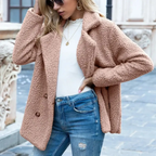 Serene – Cozy Women's Teddy Coat With Long Sleeves For Winter And Casual Wear