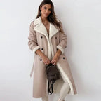 Alina – Elegant Women's Long Coat With Button Down Closure For Winter Warmth 2