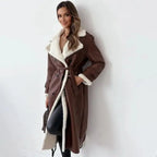 Alina – Elegant Women's Long Coat With Button Down Closure For Winter Warmth 3