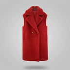 MunaWear - Women's Coats & Jackets - Eirra – Stylish Women's Teddy Coat With Sleeveless Design For Winter Layering - 