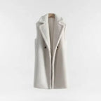 MunaWear - Women's Coats & Jackets - Eirra – Stylish Women's Teddy Coat With Sleeveless Design For Winter Layering - 