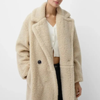 Elyse – Oversized Women's Teddy Wool Trench Coat With Luxurious Lining For Winter Elegance