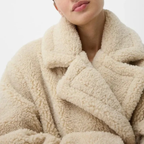 Elyse – Oversized Women's Teddy Wool Trench Coat With Luxurious Lining For Winter Elegance