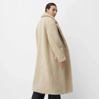 Elyse – Oversized Women's Teddy Wool Trench Coat With Luxurious Lining For Winter Elegance