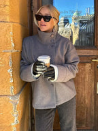 Liora - Chic Women's Wool Coat With Stand Collar For Winter And Casual Outings 1