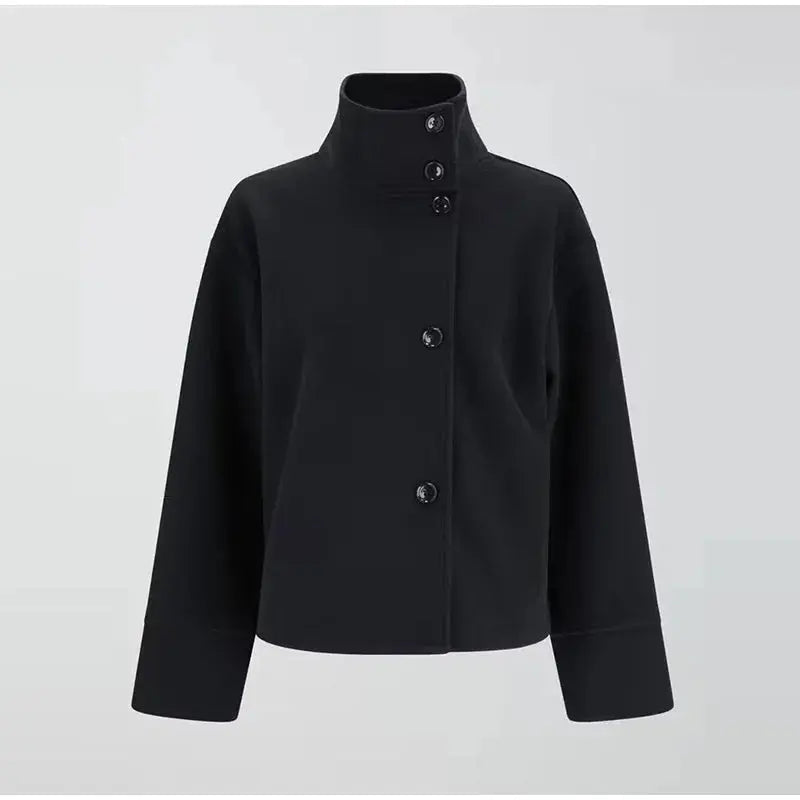 Liora - Chic Women's Wool Coat With Stand Collar For Winter And Casual Outings 23