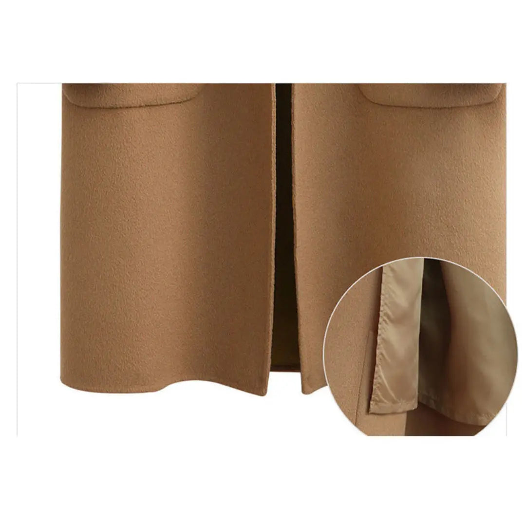 Liora – Elegant Women's Long Trench Coat With Warm Fabric For Winter Elegance 5