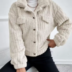 Lurea – Cozy Women's Teddy Coat With Long Sleeves For Winter Elegance