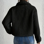 MunaWear - Women's Coats & Jackets - Maeve – Cozy Women's Teddy Coat With Relaxed Fit For Spring And Autumn - Black / 4XL