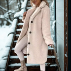 Sevia – Cozy Women's Teddy Wool Trench Coat With Modern Cut For Winter Adventures