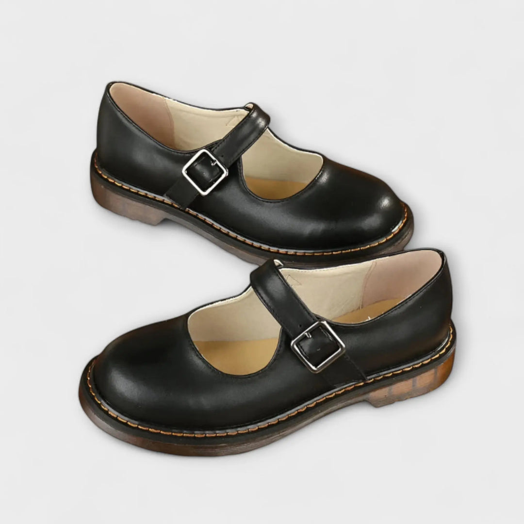 Classic Black Mary Jane Flats for Women with Adjustable Buckle Strap – Comfortable Flat Shoes for Everyday Wear 4