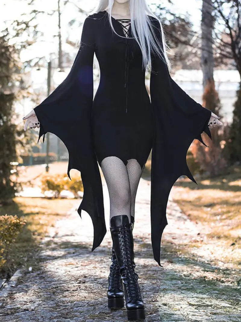 Gothic Batwing Witch Costume for Women – Women's Halloween Costumes, Sizes S-3XL 1