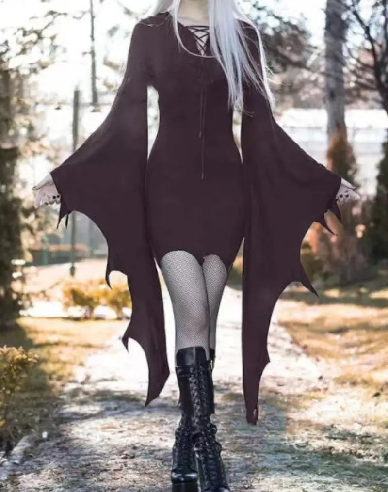 Gothic Batwing Witch Costume for Women – Women's Halloween Costumes, Sizes S-3XL 3