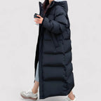 Liora - Long Black Puffer Jacket For Women With Hood For Winter Adventures 1