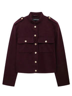 Liora - Stylish Women's Jacket With Soft Tweed Fabric And Pockets For Casual Streetwear 1