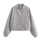 Liora – Trendy Shortened Bomber Jacket With Classic Button Design For Transitional Seasons 0