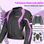 Liora - Women's Motorcycle Jacket With Thermal Liner And Protective Pads For Winter Riding