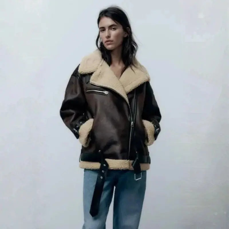 MunaWear - Women's Outerwear - Karina - Stylish Women's Jacket With Water-Repellent Fabric For Casual And Office Wear - 