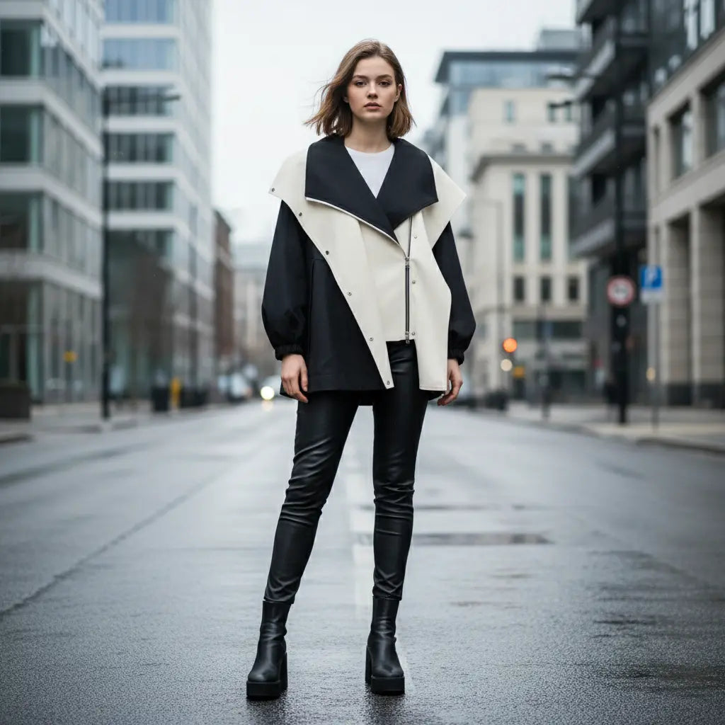 MunaWear - Women's Rain Jackets - Oriana – Stylish Women's Rain Jacket With Slim Fit For Everyday Wear - 