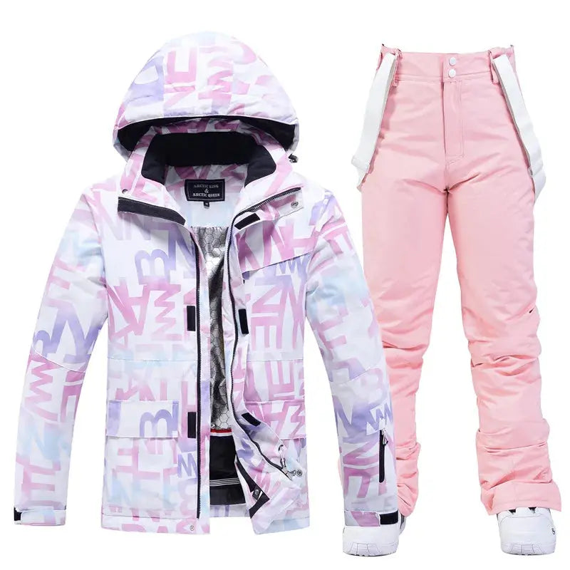 Arian – Women's Ski Suit With Waterproof Protection For Winter Sports- Pink/Pink