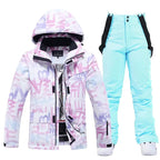 Arian – Women's Ski Suit With Waterproof Protection For Winter Sports- Pink/Light Blue