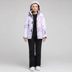 MunaWear - Women's Ski Clothing - Arian – Women's Ski Suit With Waterproof Protection For Winter Sports - Pink/Black / 2XL