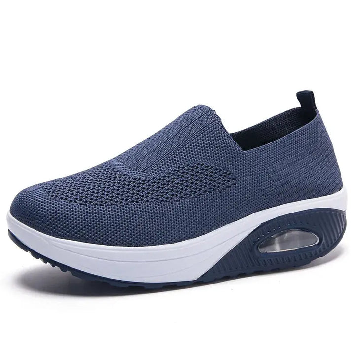 MunaWear  Women's Sneakers  Lila - Women's White Sneakers with Air Cushion and Thick Sole for Best Walking Comfort