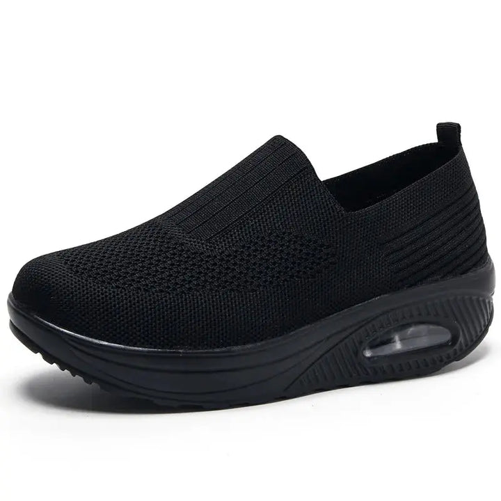 MunaWear  Women's Sneakers  Lila - Women's White Sneakers with Air Cushion and Thick Sole for Best Walking Comfort