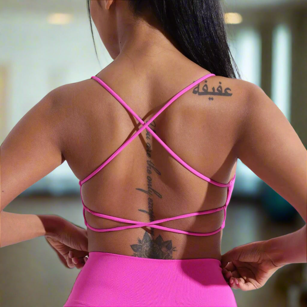 MunaWear  Women's Sports Bras  Lila – High Impact Sports Bra with Crossband Design for Maximum Support and Comfort 