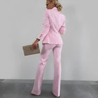 MunaWear - Women's Suits - Aella – Tailored Women's Suit With Double-Breasted Design For Business And Formal Occasions - 