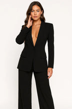 Liora - Stylish Ladies' Trouser Suit Set With Single-Button Blazer For Work And Events 4