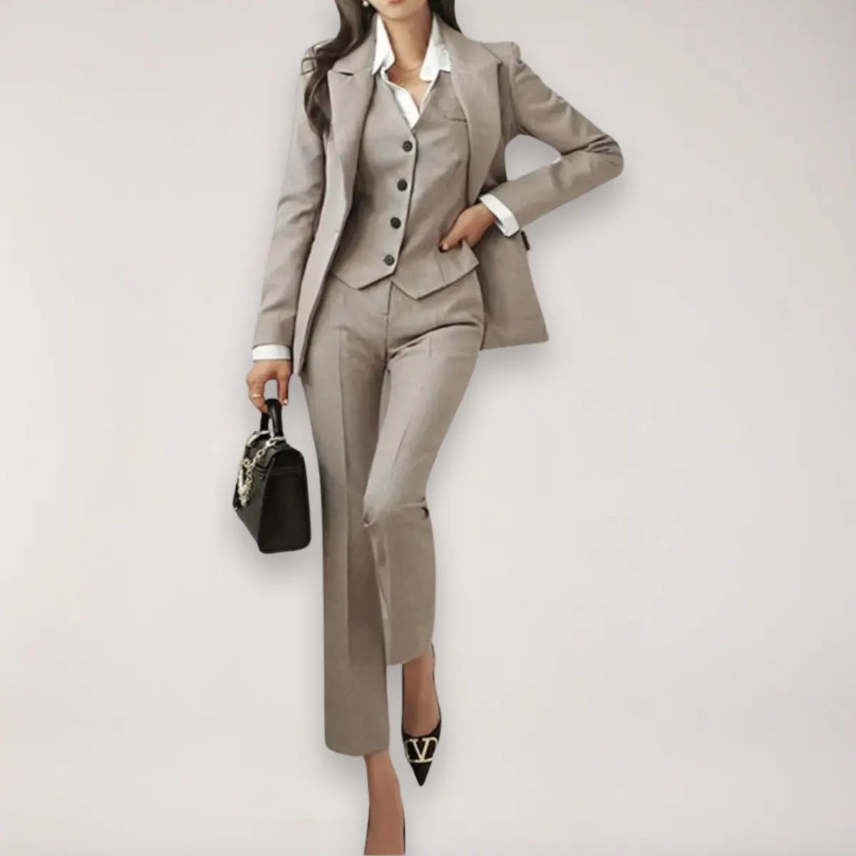 Liora - Tailored Women's Suit With Blazer And Trousers For Work And Special Occasions 0