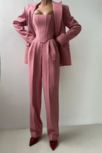 Selina - Elegant Women's Suit With Double-Breasted Blazer For Business And Evening Events 5