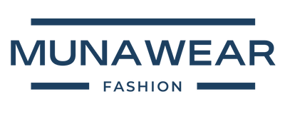 MunaWear Fashion logo featuring bold, modern typography with a structured design. The logo includes horizontal bars above and below the brand name, enhancing its sleek and contemporary aesthetic.