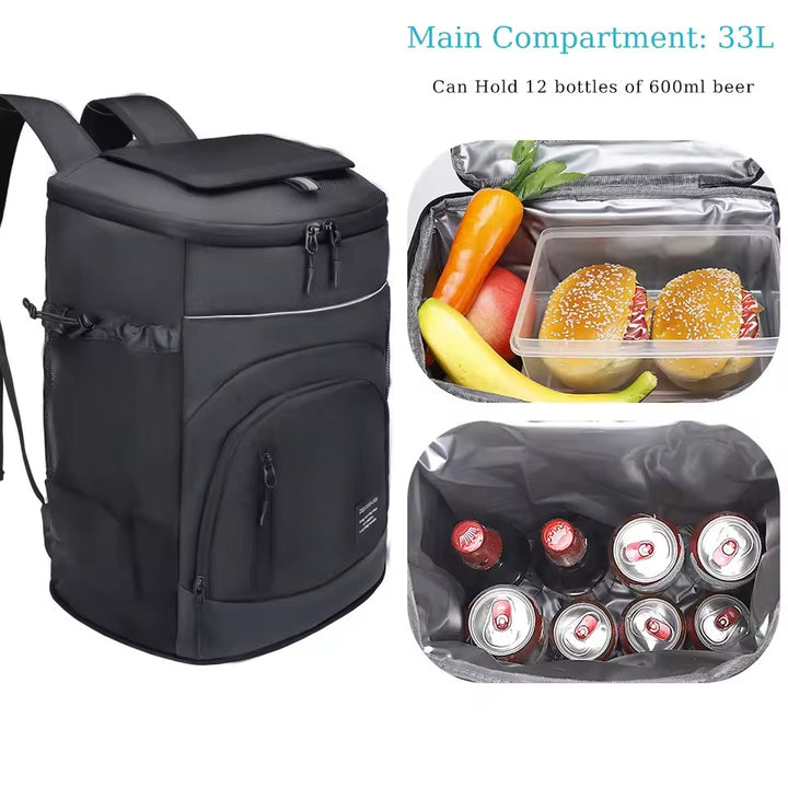 NomadArk – Soft Insulated Cooler Backpack for Outdoor Travel & Beach Use, 30L Capacity