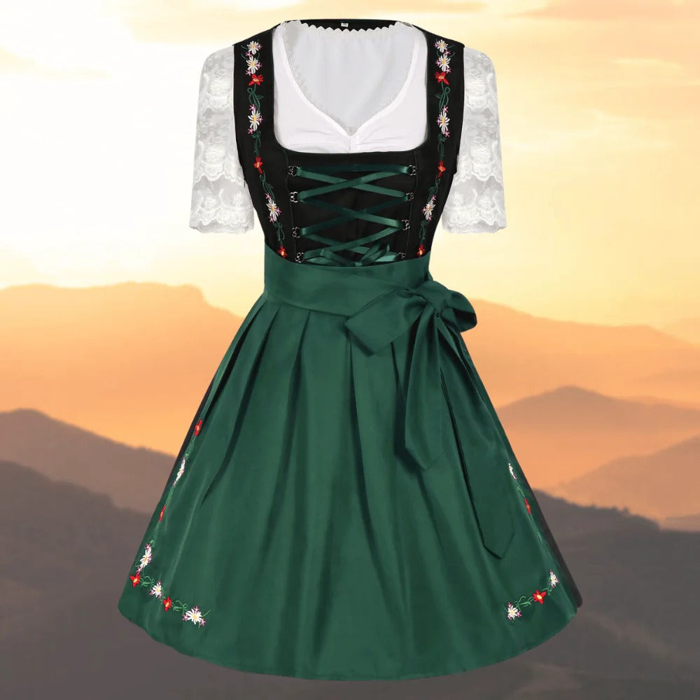 Oktoberfest Bavarian Dirndl Dress – Elegant Women's Costume with Apron – Authentic Style for Beer Festivals